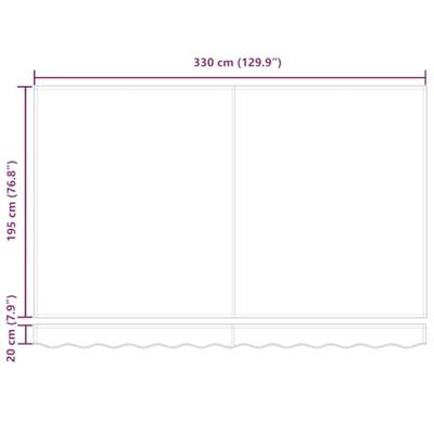 VidaXL Inklapbaar zonnescherm rood 350 x 200 cm stof