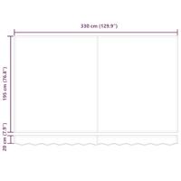 VidaXL Inklapbaar zonnescherm geel 350 x 200 cm stof - thumbnail