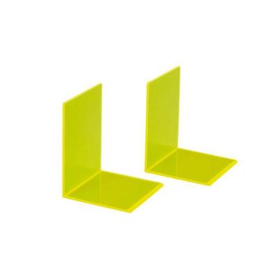 Boekensteun maul 10x10x13cm acryl neon geel | 10 stuks