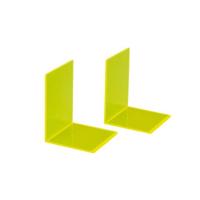 Boekensteun maul 10x10x13cm acryl neon geel | 10 stuks - thumbnail