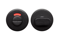 Vrij-Bezet rozet zwart rond - thumbnail