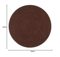 VidaXL Vloerkleed handgemaakt rond 120 cm jute bruin - thumbnail