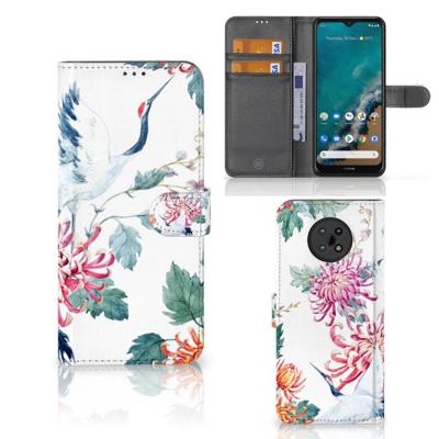 Nokia G50 | Telefoonhoesje | Met pasjeshouder | Bird Flowers
