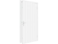Trendhout Plaatdeur enkel rechtsdraaiend - 93x211,5 cm + kozijn 106,4x218,9 cm - wit (incl. hang en sluitwerk)- - Hout- Trendhout - thumbnail