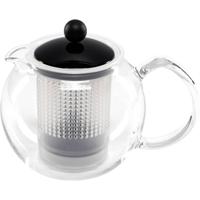 bodum ASSAM F/PLST 1 Liter Theekoker Transparant, Zwart - thumbnail