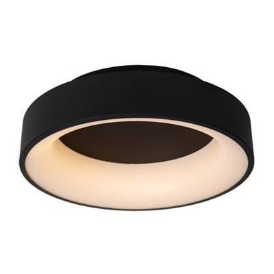 Lucide MIRAGE - Plafonnière - Ø 38 cm - LED Dimb. - 1x22W 2700K - Zwart