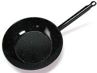 Koekenpan met mandje Vaello Zwart Geëmailleerd Staal (Ø 28 cm) - thumbnail