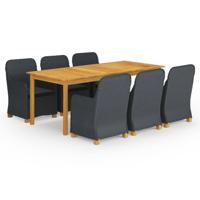 7-delige Tuinset donkergrijs - thumbnail