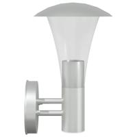 Buitenwandlampen 2 st roestvrij staal zilverkleurig - thumbnail