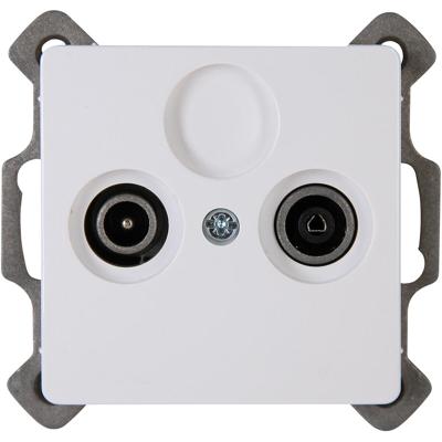 KOPP Televisie/Radio Coax Wandcontactdoos - Inbouw - Glans Wit