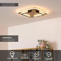 Lucide ANDREAS - Plafonnière - LED - 1x30W 2700K - Mat Goud / Messing - thumbnail
