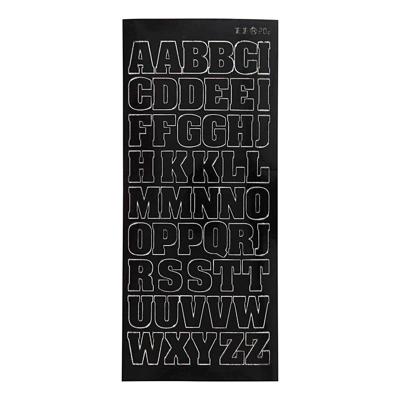 Creativ Company Stickers, grote hoofdletters, vel 10x23 cm, zwart, 1 vel