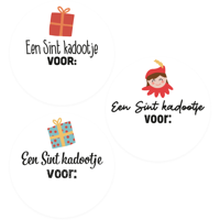 Etiket | papier | Een Sintkadootje voor: | ∅45mm | assorti | rol à 500 stuks - thumbnail