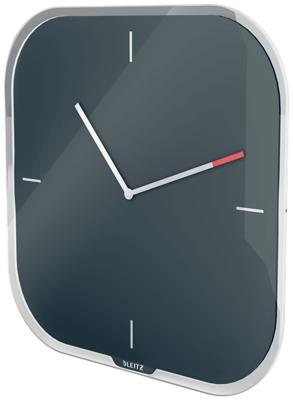 Wandklok leitz cosy glas grijs