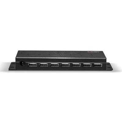 LINDY USB 2.0 Metalen Hub 7 Port 7 Port USB 2.0-Hub Zwart