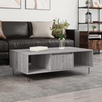 Salontafel 104x60x35 cm bewerkt hout grijs sonoma - thumbnail