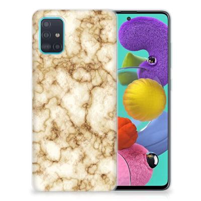 Samsung Galaxy A51 | TPU | Siliconen hoesje | Marmer Goud