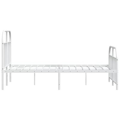 Bedframe met hoofd- en voeteneinde metaal wit 120 x 190 cm - thumbnail