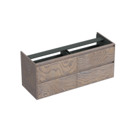 Onderkast Forzalaqua Reno 140x51x60 Cm 4 Lades Softclose Eiken Silver Grey - thumbnail