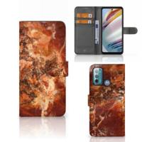 Motorola Moto G60 | Bookcase | Marmer Bruin - thumbnail