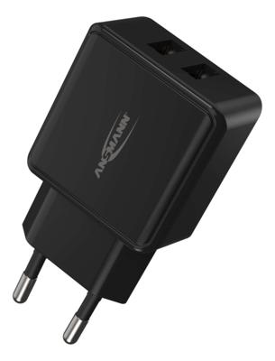 Ansmann HomeCharger HC212 USB-oplader 12 W 2x USB-A Zwart Binnen