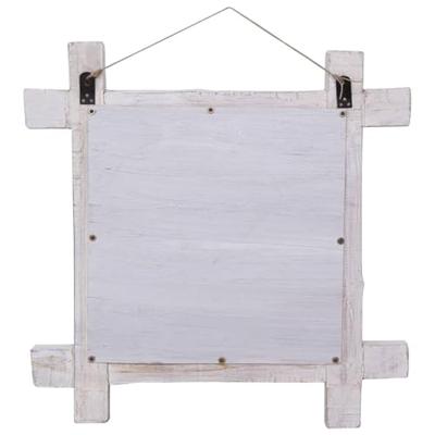 VidaXL Spiegel houtblokken 70x70 cm massief gerecycled hout