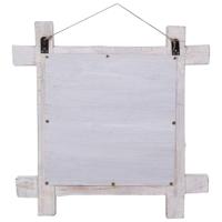 VidaXL Spiegel houtblokken 70x70 cm massief gerecycled hout - thumbnail