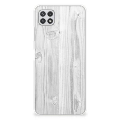 Samsung Galaxy A22 5G | Bumper Hoesje | White Wood