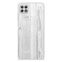 Samsung Galaxy A22 5G | Bumper Hoesje | White Wood - thumbnail