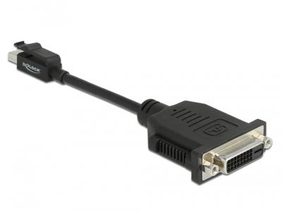 Delock 65979 DisplayPort / DVI Adapter [1x Mini-DisplayPort stekker - 1x DVI-bus 24+5-polig] Zwart 0.15 m