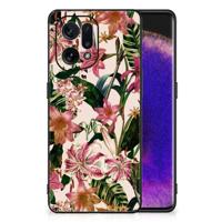 OPPO Find X5 Bloemen Hoesje Flowers - thumbnail