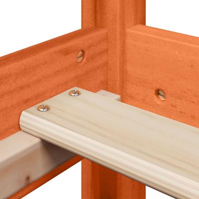 Bedframe met huisje massief grenenhout wasbruin 90x190 cm