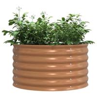 Verhoogde plantenbak Bruin 80 x 80 x 44 cm Staal - thumbnail