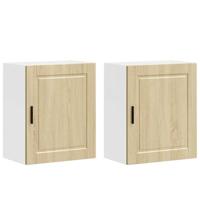 Keukenbovenkasten 2 st Porto bewerkt hout sonoma eikenkleurig - thumbnail