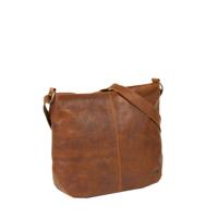 Justified Bags Justified Bags® Nynke Round Leder Schoudertas Cognac - thumbnail