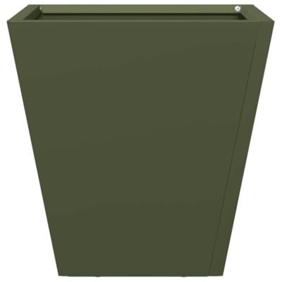 Plantenbakken 2 st 30x30x30 cm staal olijfgroen Plantenbakken 2 st 30x30x30 cm staal olijfgroen