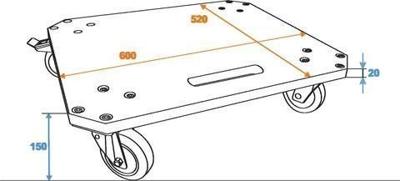 ROADINGER Wheel Board MDF 4 wheels 2 brakes ROADINGER Wheel Board MDF 4 wheels 2 brakes