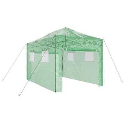 VidaXL Kas met pop-up frame met dak groen 280 x 410 x 315 cm ijzer