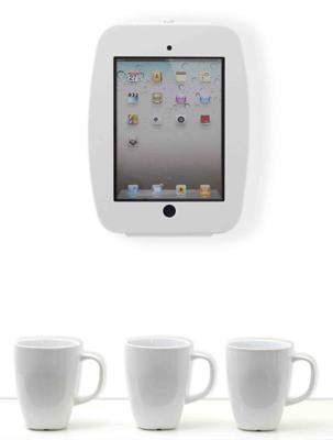 Maclocks 224SENW Space Enclosure bevestigingsset incl. diefstalbeveiliging voor webtablet/wandmontage/Apple iPad 3/2/4 met Retina-display aluminium wit