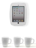Maclocks 224SENW Space Enclosure bevestigingsset incl. diefstalbeveiliging voor webtablet/wandmontage/Apple iPad 3/2/4 met Retina-display aluminium wit - thumbnail