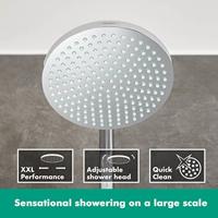 Hansgrohe Crometta s 240 1jet showerpipe met thermostaat chroom 27267000 - thumbnail