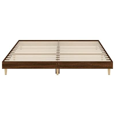 Bedframe zonder matras 200x200 cm spaanplaat bruin eikenkleurig