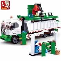 Sluban Garbage Truck bouwstenen set (M38-B0780) - thumbnail