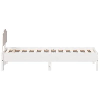 Bedframe zonder matras massief grenenhout wit 90x190 cm