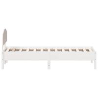 Bedframe zonder matras massief grenenhout wit 90x190 cm - thumbnail