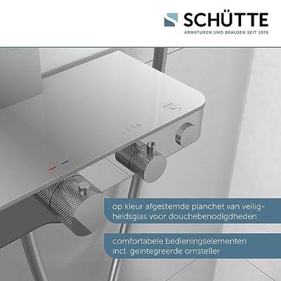 Schutte SAMOA RAIN douchesysteem met thermostatisch planchet | chroom-licht grijs
 - 60570 60570 - thumbnail