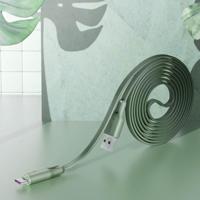 ROCK S1 5A USB-C/type-C opladen + gegevenssynchronisatie TPE platte vorm data kabel kabel lengte: 1M (bezoedelen) - thumbnail