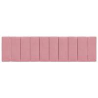 Hoofdbordkussen 180 cm fluweel roze - thumbnail