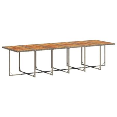 17-delige Tuinset met kussens poly rattan grijs