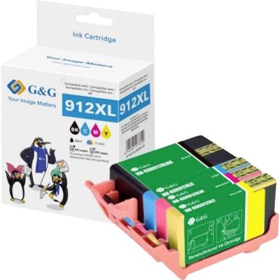 G&G Inktcartridge Compatibel Zwart, Cyaan, Magenta, Geel GP-H912XLBKCMY-4P